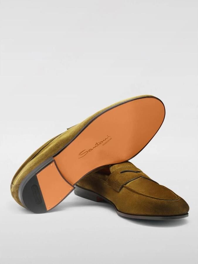 Santoni Suede Leren Penny Loafers - Foto 2