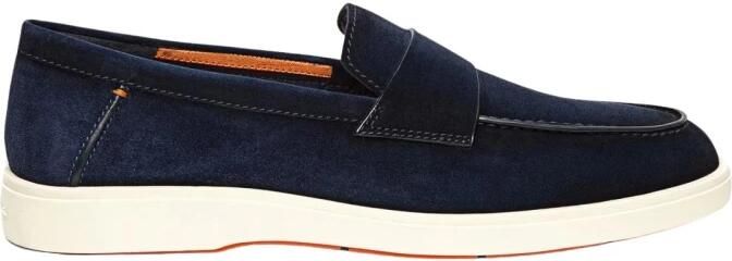Santoni Suede Leren Slipon Loafers - Foto 2