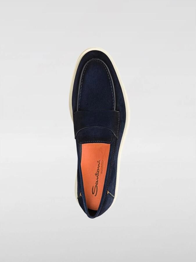 Santoni Suede Leren Slipon Loafers