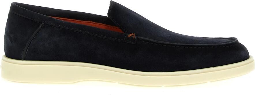 SANTONI Instappers Heren Botanist Maat: 43 Materiaal: Suède Kleur: Blauw