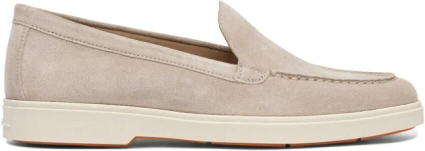 Santoni Sand Suede Yalta Loafers