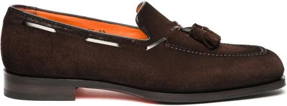 Santoni Suède Mocassin met Kwastjes