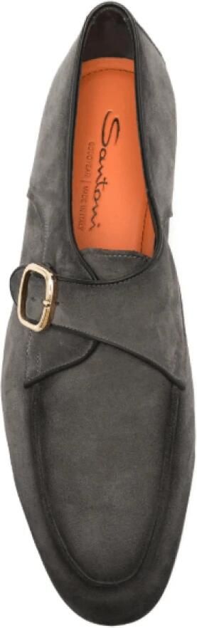 Santoni Suede Monk Schoenen met Gespsluiting - Foto 4