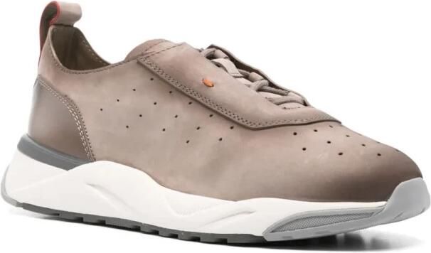 Santoni Suede Panelled Sneakers - Foto 3