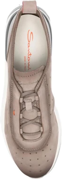 Santoni Suede Panelled Sneakers - Foto 4