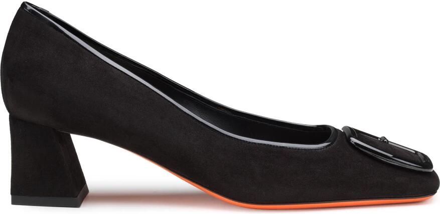 Santoni Suède Pumps met middelhoge hak