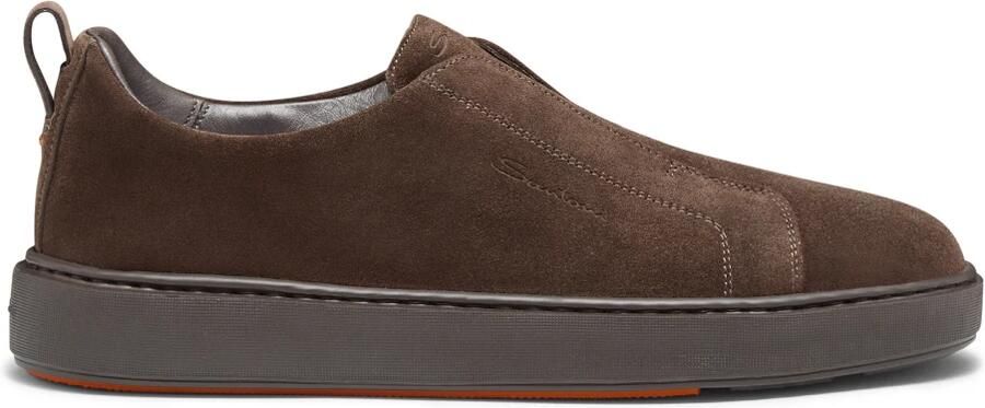 Santoni Suede Slip-On Sneaker