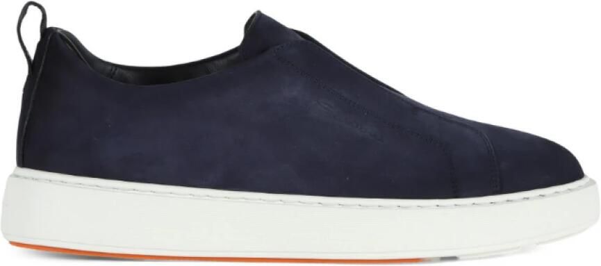 Santoni Suede Slip-On Sneakers