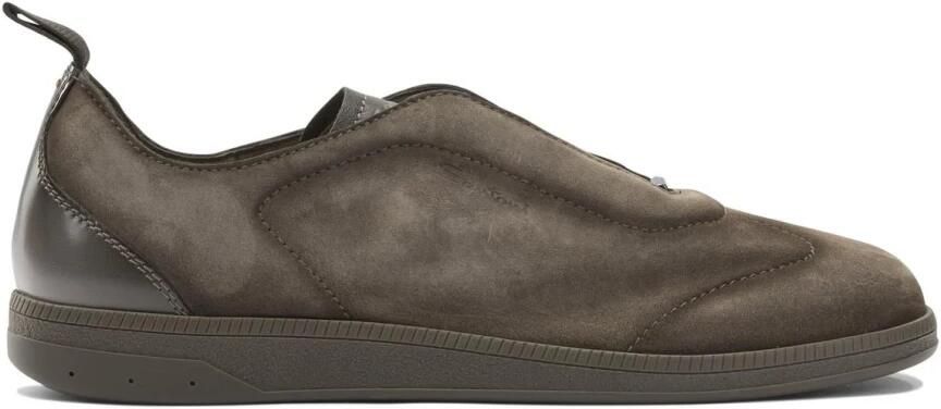 Santoni Suede Slip-On Sneakers