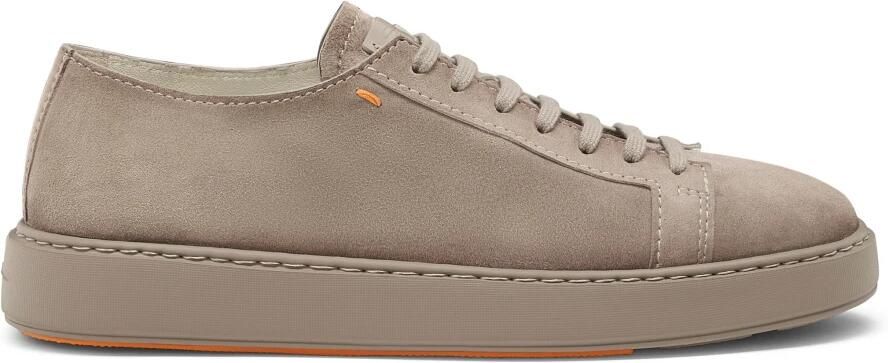 Santoni Suède Sneakers met Dubbele Gespdecoratie