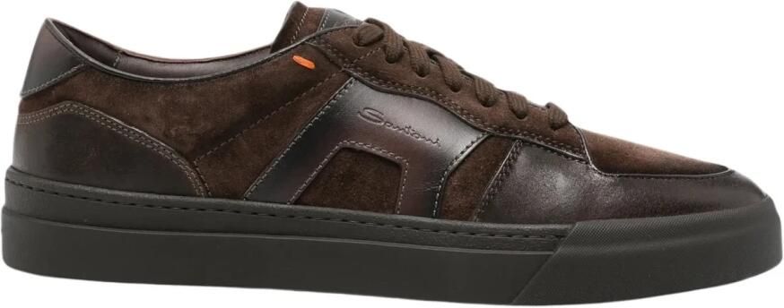 Santoni Suède Sneakers met Panelen