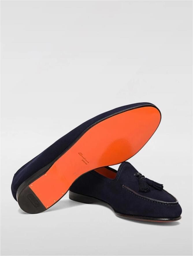 Santoni Suede Tassel Loafers