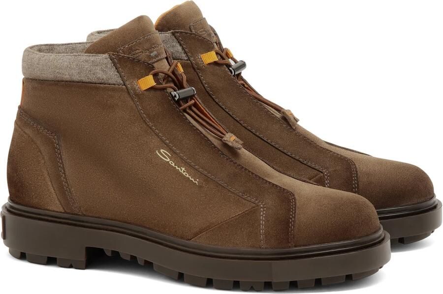 SANTONI Veterboots Heren 18972 5 47 Suède Bruin - Foto 4