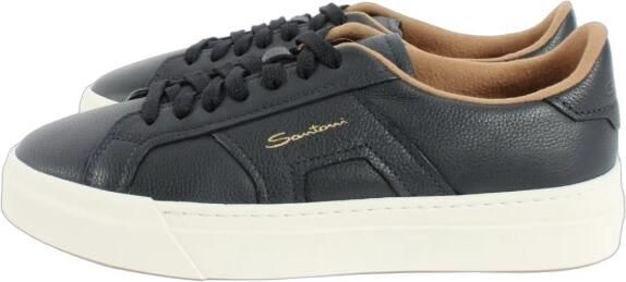 Santoni Tumbled Leather Double Buckle Sneaker - Foto 2