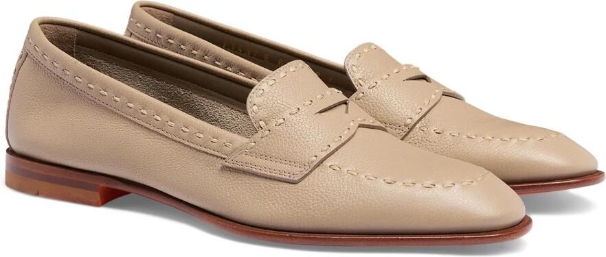 Santoni Tumbled Leather Penny Loafer - Foto 2