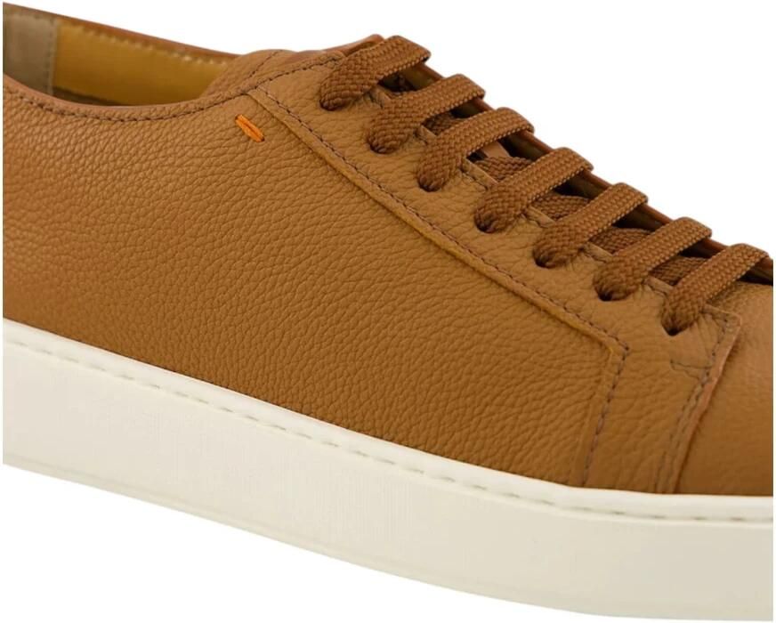 Santoni Tumbled Leather Sneaker - Foto 2