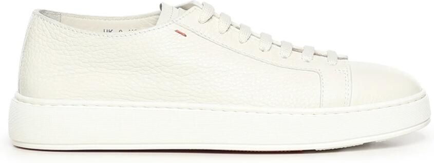 Santoni Tumbled Leather Sneaker