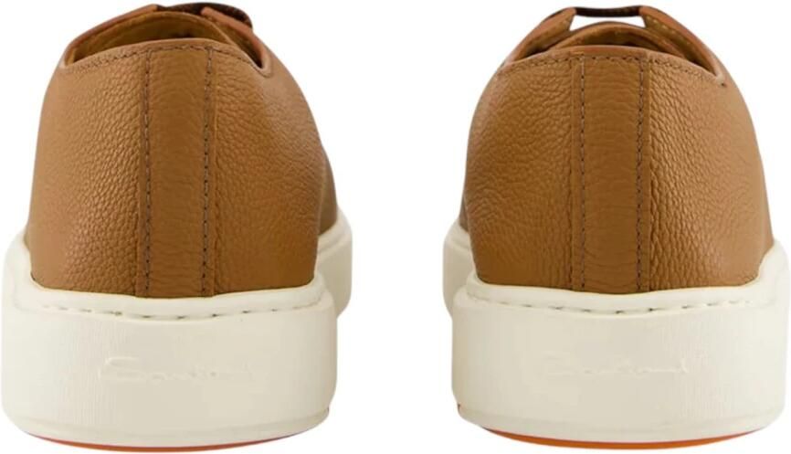 Santoni Bruin Leren Veterschoenen - Foto 4