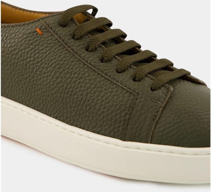 Santoni Tumbled Leather Sneakers - Foto 2