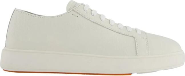 Santoni Tumbled Leather Sneakers