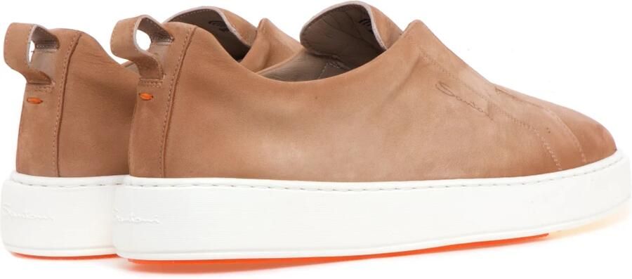 Santoni Beige Slip-On Leren Sneakers Beige Heren - Foto 7