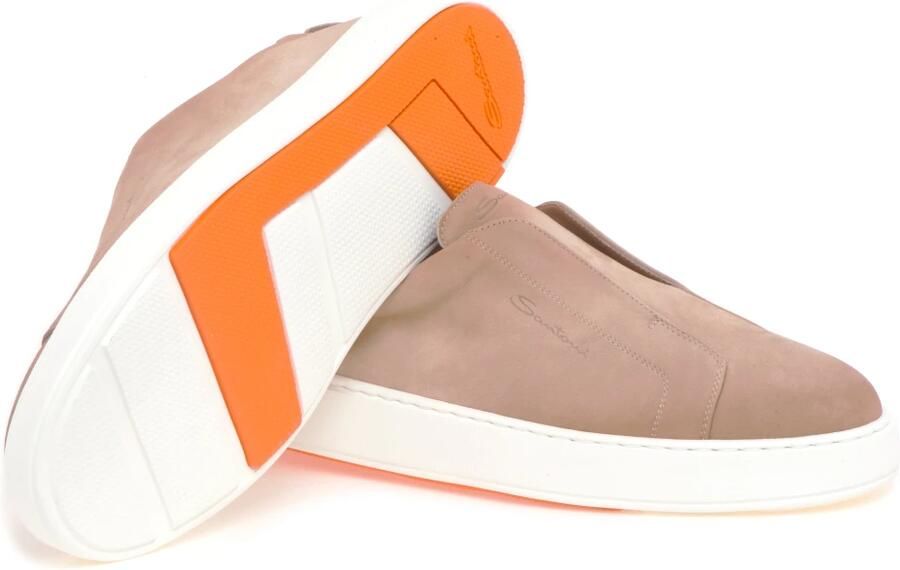 Santoni Beige Slip-On Leren Sneakers Beige Heren - Foto 3