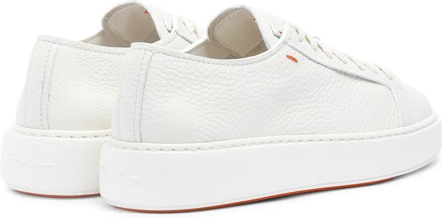 Santoni Witte Leren Veterschoenen White Dames