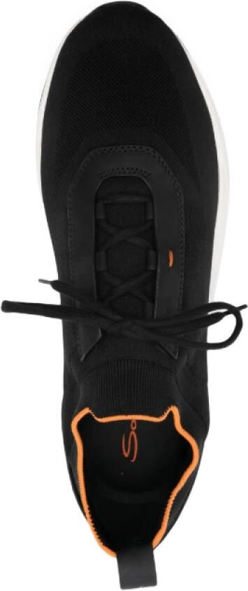 Santoni Zwarte Gebreide Panel Sneakers - Foto 2
