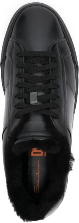 Santoni Zwarte Shearling Sneakers - Foto 2