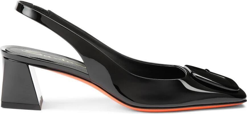 Santoni Zwarte slingback van lakleer voor dames