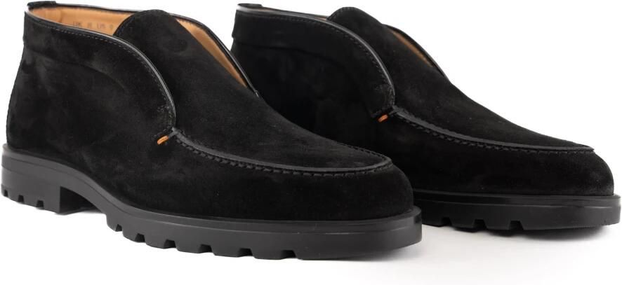 Santoni Zwarte Suède Leren Herenlaarzen - Foto 3