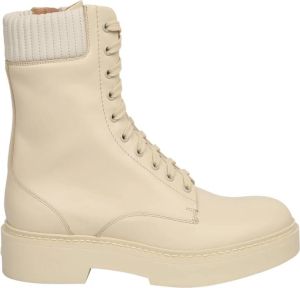Santoni Lace Up Boots Beige Dames