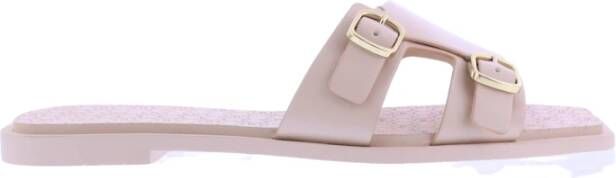 Santoni Zomerse Dames Sliders Wuya070435 Beige Dames