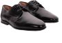 Santoni Zwarte Leren Heren Oxford Schoenen Black Heren - Thumbnail 2