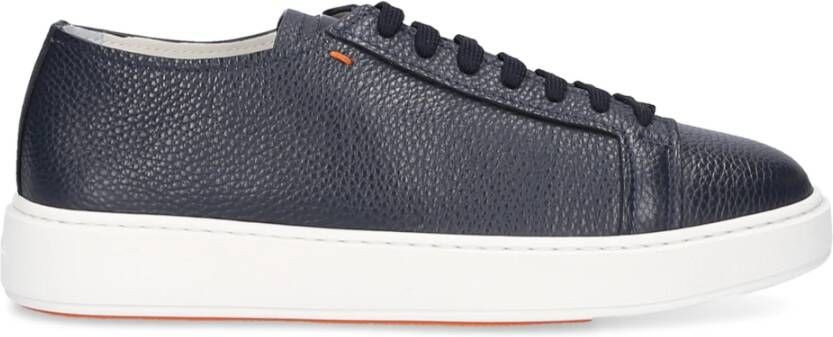 Santoni Sneakers van gestructureerd leer met uitneembare zool Blauw Heren