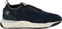 SANTONI Lage Sneakers Heren Flin Maat: 7 Materiaal: Textiel Kleur: Blauw - Thumbnail 1
