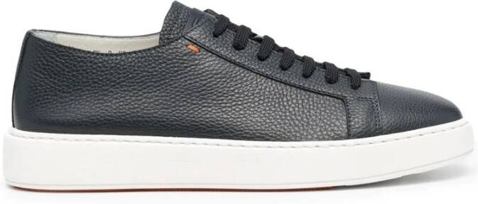 Santoni Sneakers van gestructureerd leer met uitneembare zool Blauw Heren