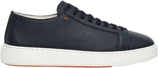 Santoni Sneakers van gestructureerd leer met uitneembare zool Blauw Heren