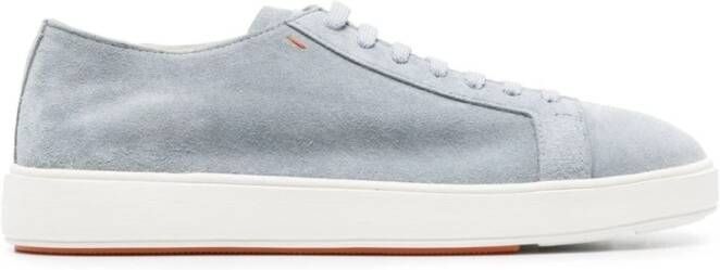 Santoni Helderblauwe lage sneakers Blauw Heren