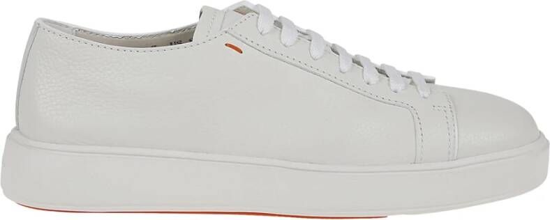 SANTONI Sneakers Heren Biking Maat: 13 Materiaal: Leer Kleur: Wit