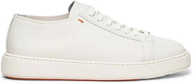 SANTONI Sneakers Heren Biking Maat: 10 Materiaal: Leer Kleur: Wit - Foto 9