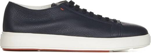 Santoni Sneakers van gestructureerd leer met uitneembare zool Blauw Heren