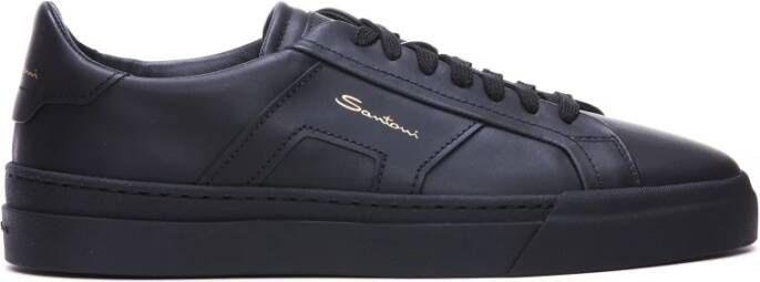 Santoni Zwarte Sneakers Ss24 Black Heren