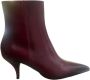 Santoni Stijlvolle Leren Laarzen Rood Dames - Thumbnail 1