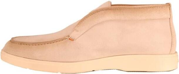 Santoni Stijlvolle Loafer Open Walk Beige Heren