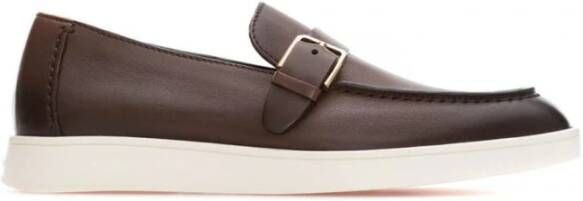 Santoni Stijlvolle Loafers voor Mannen Brown Heren