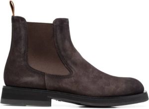 Santoni Suede Chelsea Laarzen Bruin Heren