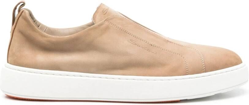 Santoni Suede Laceless Sneakers