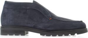Santoni Suede Loafer Blauw Heren