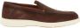 Santoni Suède Loafers met Rubberen Zool Brown Heren - Thumbnail 2